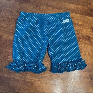 Madison Grace navy polka dot ruffle shorts size 14